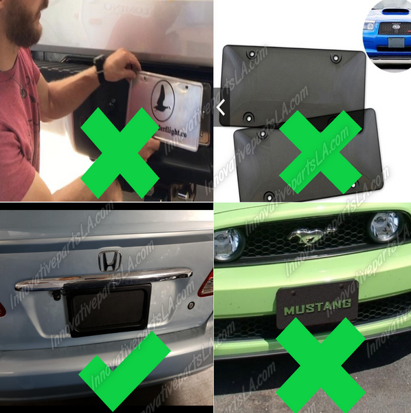 What is the best way to cover the license plate for car shows and track events?